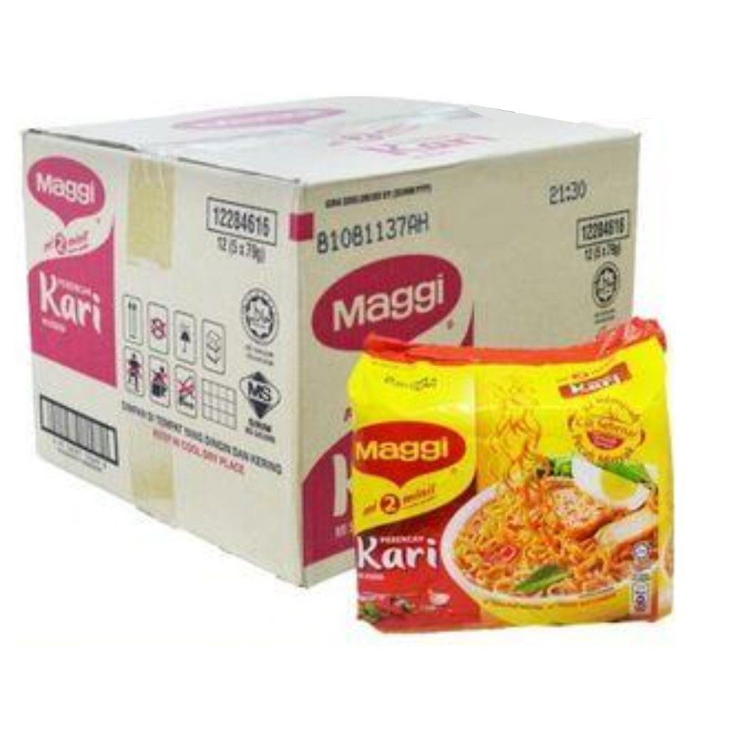 Maggi Kari/ Ayam/ Asam Laksa/ Tom Yam 1 carton (60packs)