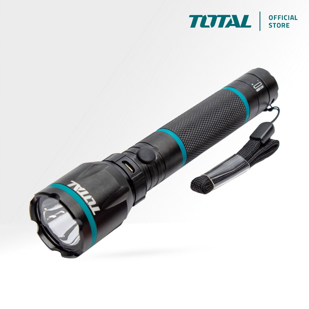 TOTAL FLASHLIGHT RATED IPX4 & RECHARGEABLE 3.6V LI-ION BATTERY (450 LUMENS/DROP RESISTANCE UP TO 1.2M) TCFL186503