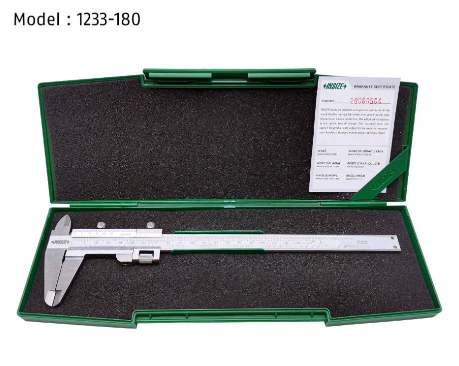INSIZE 1233-180 180MM (7") VERNIER CALIPER