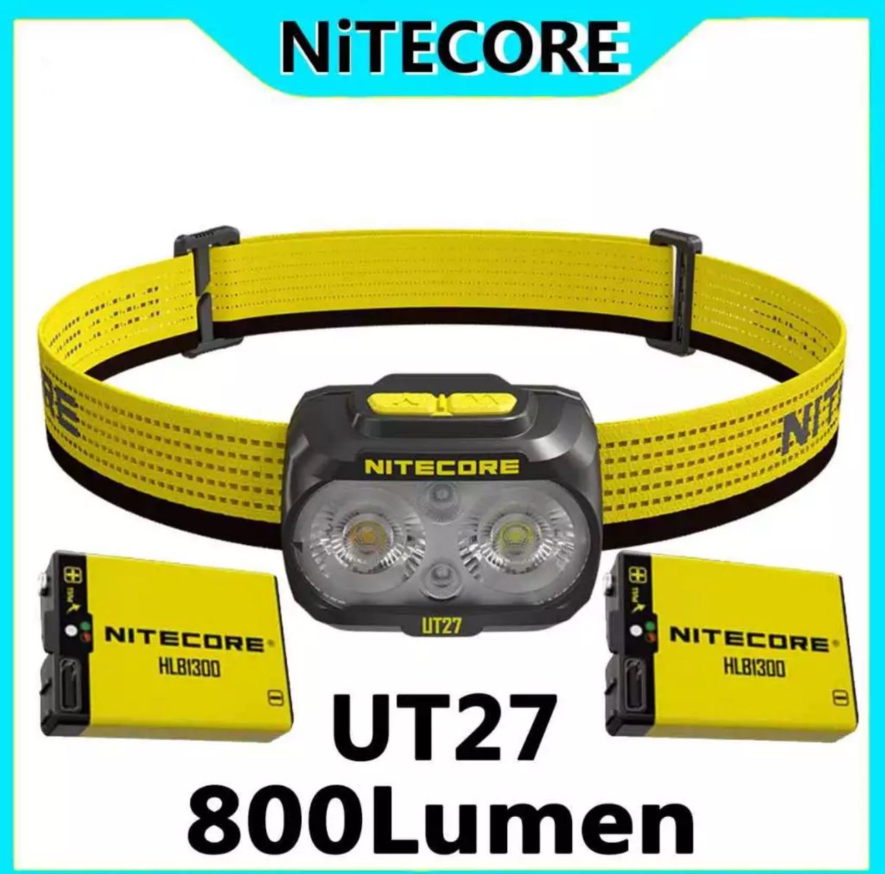 NITECORE UT27 800 lumen dual light source headlights with detachable battery for longer battery life