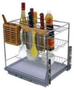 ABAGNO Multipurpose Pull-out (Bottom) Kitchen Organizer with Plastic Tray - Enhanced Wi