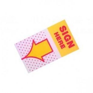 STICKER SIGN HERE STICKER - 1PACK