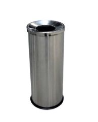 Stainless Steel Bin Round c/w Open Top Size: 250mmD x 600mmH