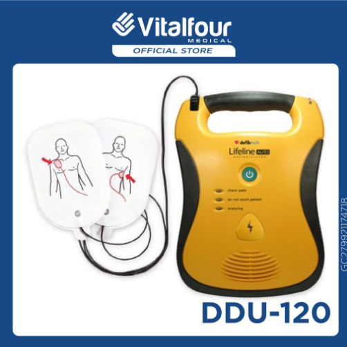 VITALFOUR DEFIBTECH LIFELINE FULLY AUTO AED (DDU-120E) WITH HIGH CAPACITY BATTERY