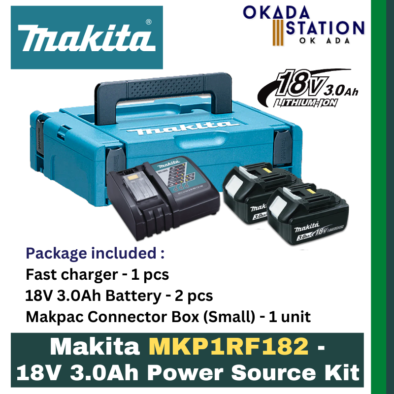 Makita MKP1RF182 - 18V 3.0Ah Power Source Kit / Starter Pack / Battery, Charger &Box / Power Source Kit / Source Kit / Combo Kit set