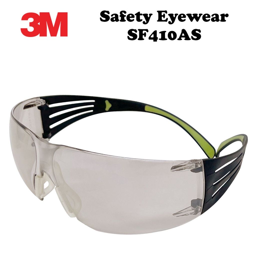 3M SecureFit 400 Safety Glasses, Clear PC Lens, SF410AS