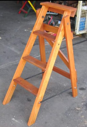 oem A-type, single side, wooden ladder - 4 steps