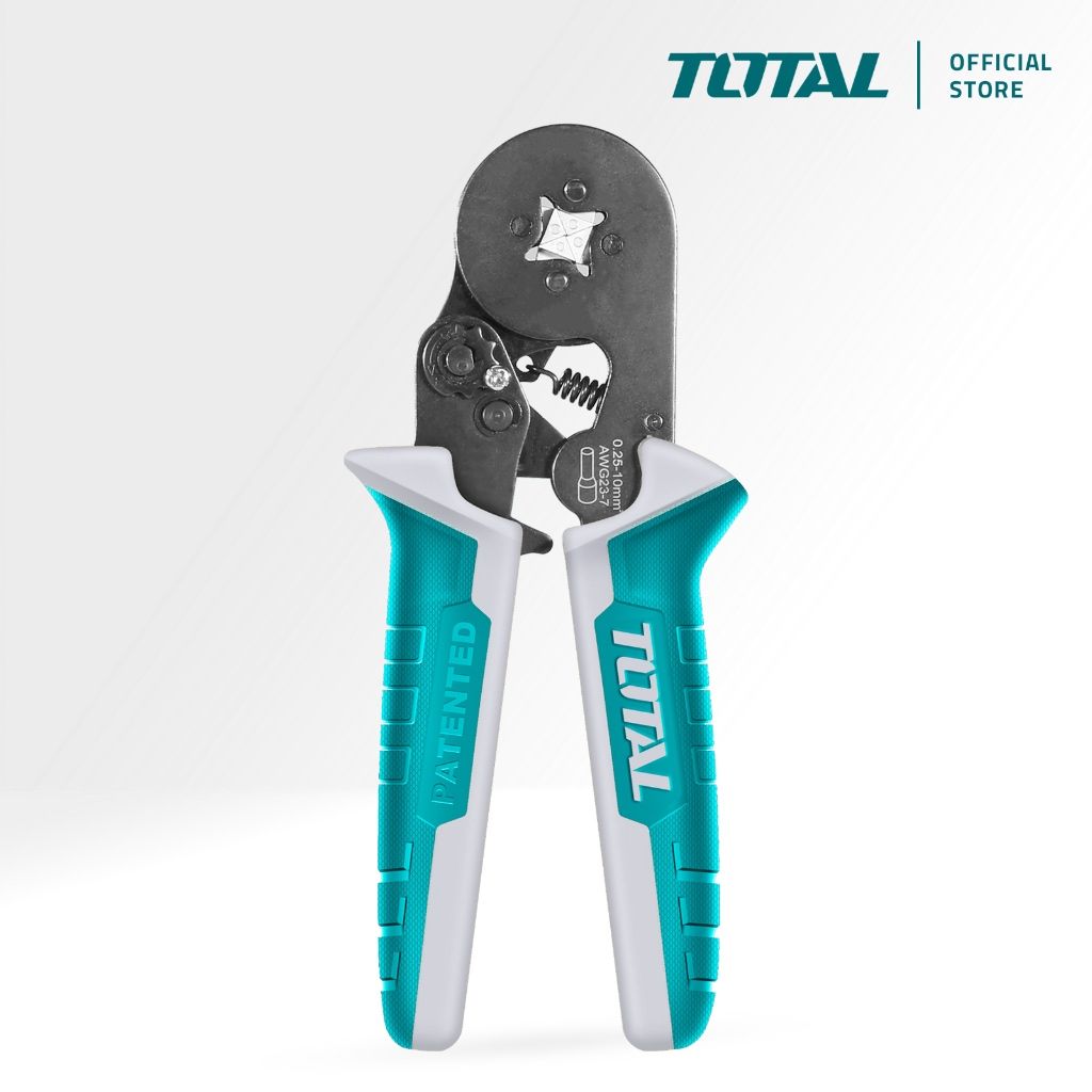 TOTAL RATCHET CRIMPING PLIERS FOR TUBULAR BARE & PRE-INSULATED TERMINALS (23-7 AWG) THCPG2510