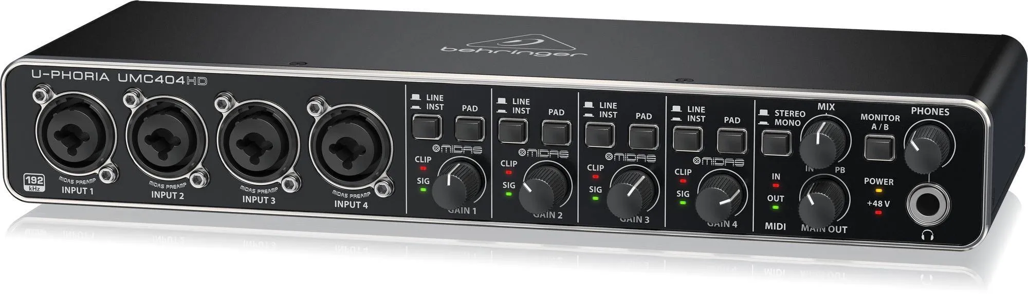 Behringer U-Phoria UMC-404HD USB 2.0 Audio Interface (UMC404HD / UMC 404HD)