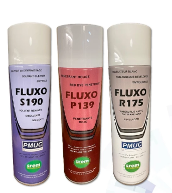 Fluxo NDT Cleaner, Red Dye Penetrant, Developer, 500ml - 1 BOX 12 CANS