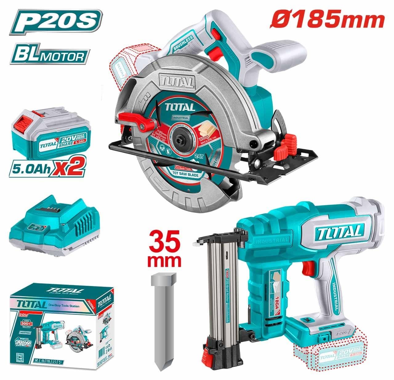 TOTAL TOSLI240866 Li-ion 2 Pcs Combo Kit