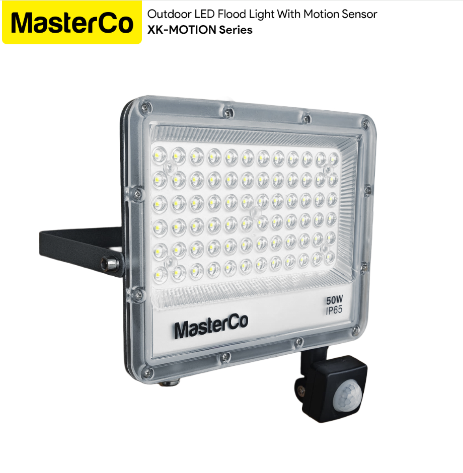 MASTERCO XK-SERIES OUTDOOR LED FLOOD LIGHT WITH MOTION SENSOR