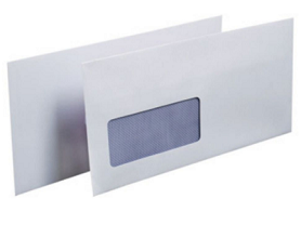 4" X 9" WHITE WINDOW ENVELOPE (500'S/BOX)