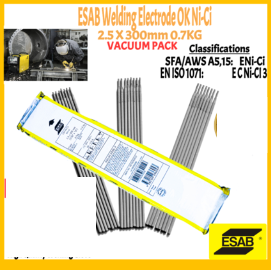 RIGHTWELL ESAB WELDING ELECTRODE OK-CI ENI-CI 2.5X300MM 0.7KG (SWEDEN)