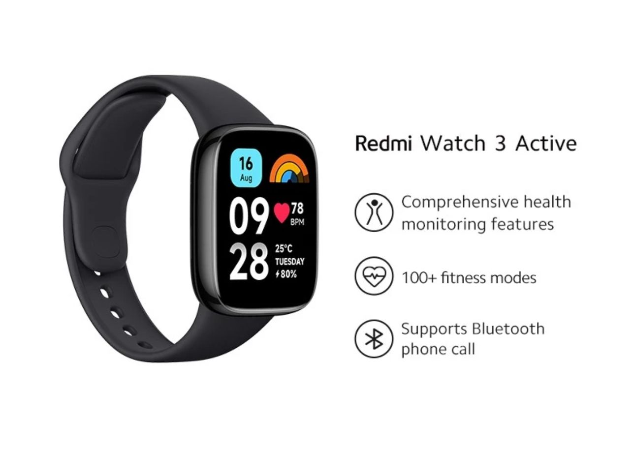 Xiaomi Redmi Watch 3 Active | Ultra large 1.83" LCD display/fitness modes/Comprehensive health monitoring features