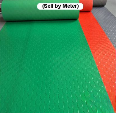 ROUND STUD RUBBER MAT 1.5MM LOOSE CUT ANTI SLIP PVC FLOOR MATTING COIN SHAPE WATER PROOF KITCHEN BATHROOM STAIRCASE