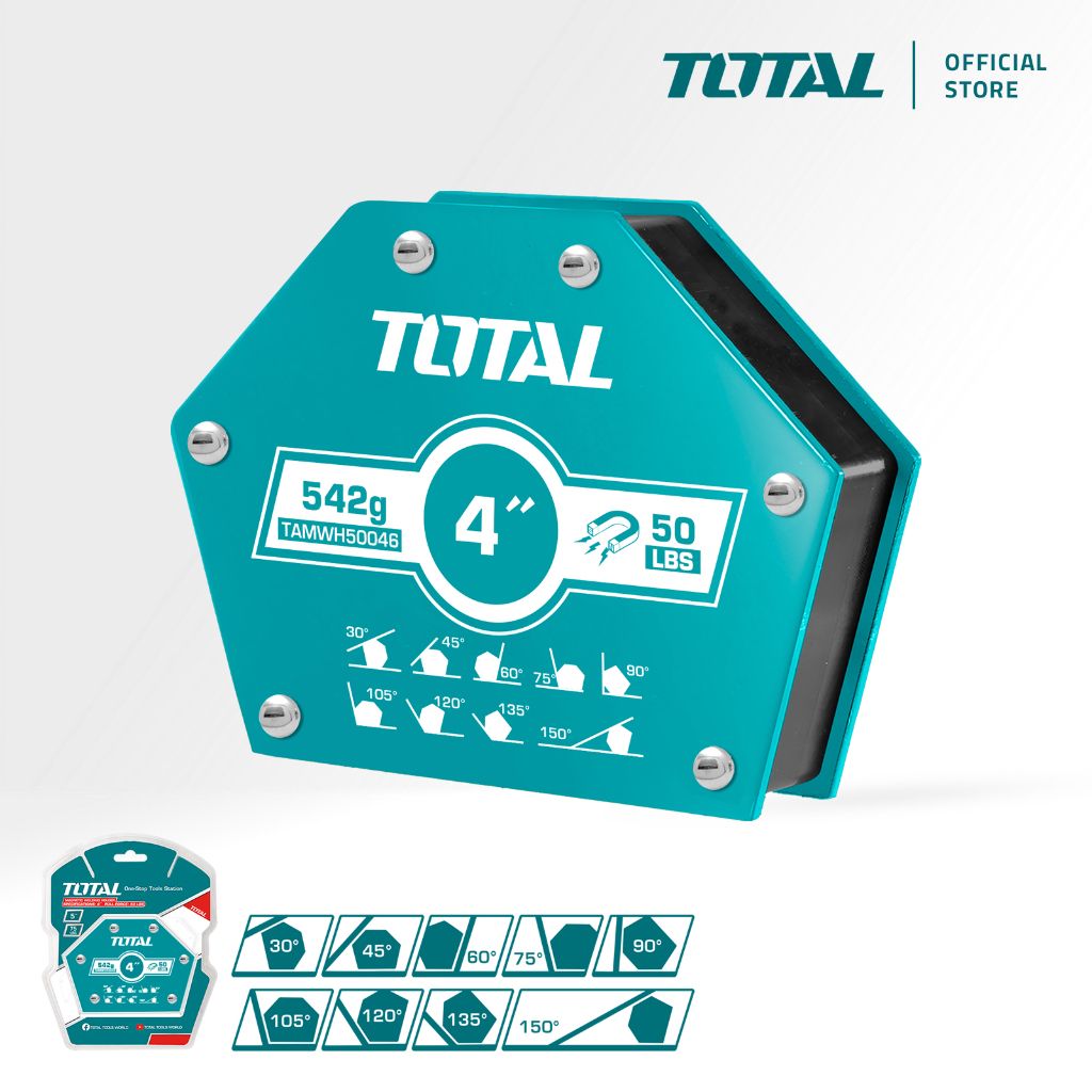 TOTAL TAMWH50046 MULTI-ANGLE MAGNETIC WELDING HOLDER MAX. FORCE PULL: 50 LBS
