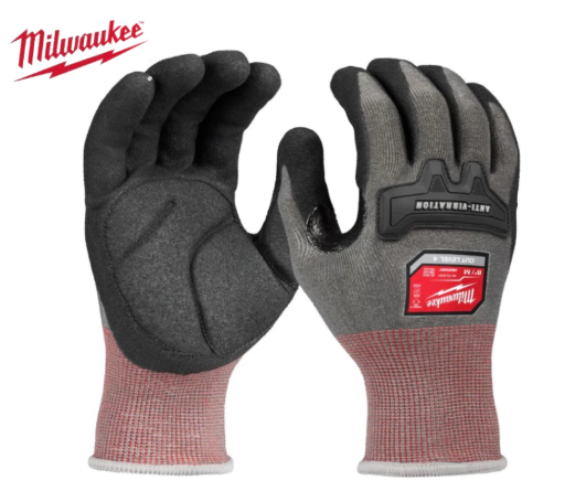 Milwaukee Cut Level 4 Dipped Anti-Vibration Gloves (Size: L) 48-73-8762