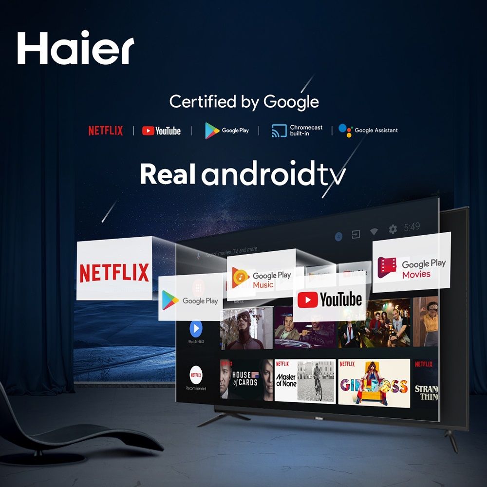 Haier 55" 4K UHD Android 9.0 Smart TV LE55U6900UG