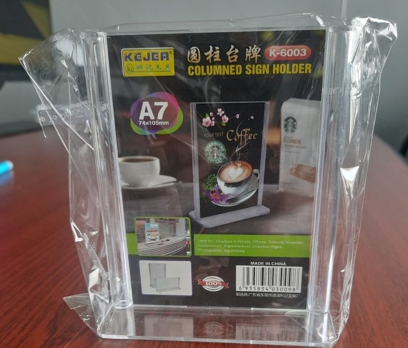 Holder T Plastic Sign Holder Size A7