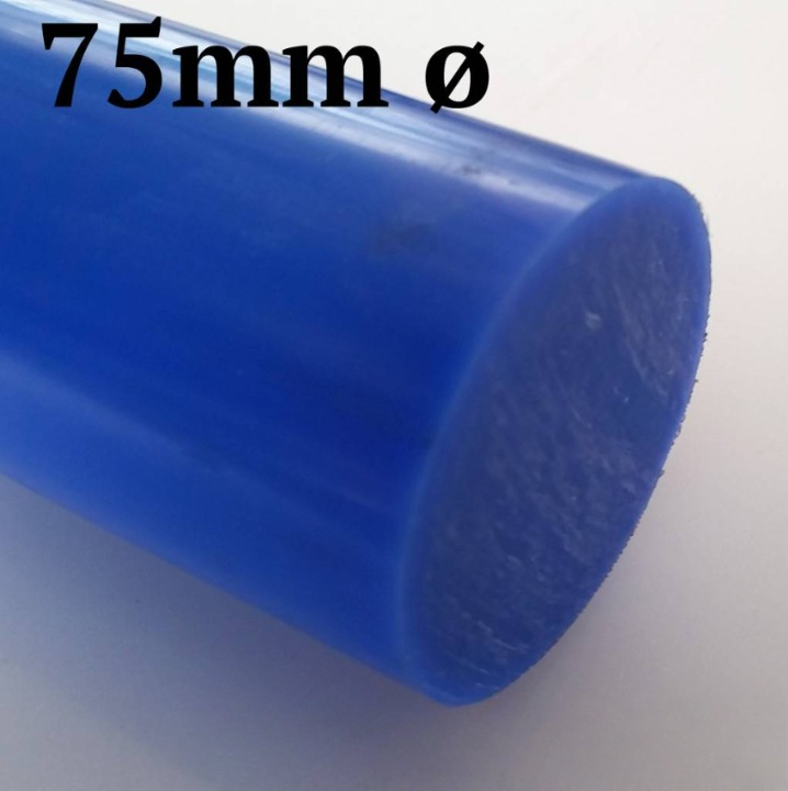 NYLON ROD BLUE COLOR 75MM DIAMETER