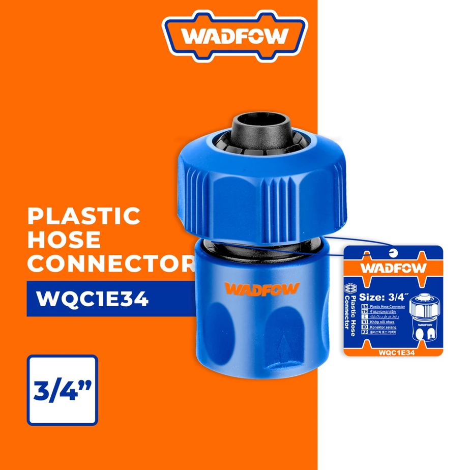WADFOW PLASTIC HOSE CONNECTOR QUICK CONNECTOR FOR PIPE (3/4") (WQC1E34)