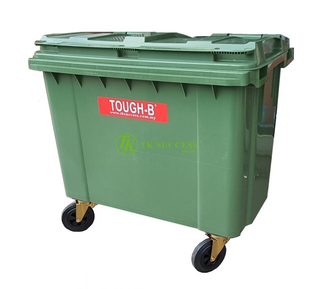 OEM *Four Wheel Garbage Trash Bin MGB 1100-Litres HDPE (Green)