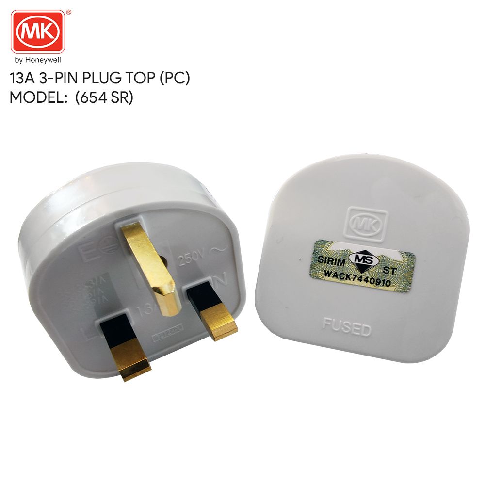 MK 3-Pin Plug Top (654 SR 鈥�PC Material)