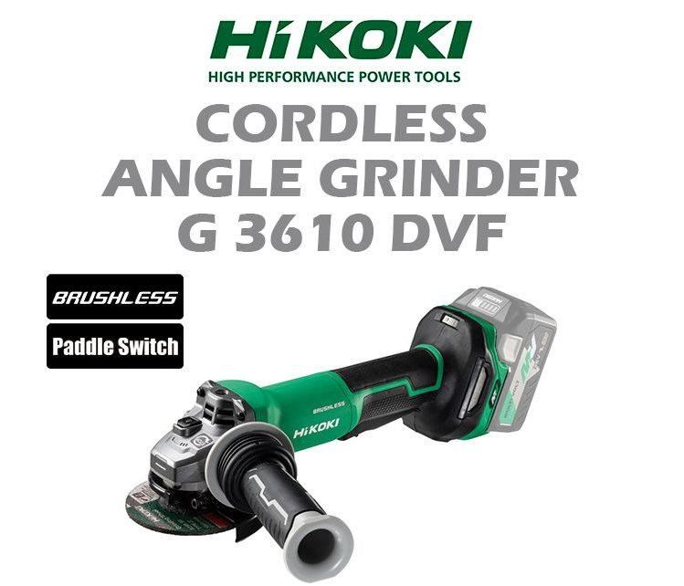 HIKOKI 4" CORDLESS ANGLE GRINDER G3610DVF