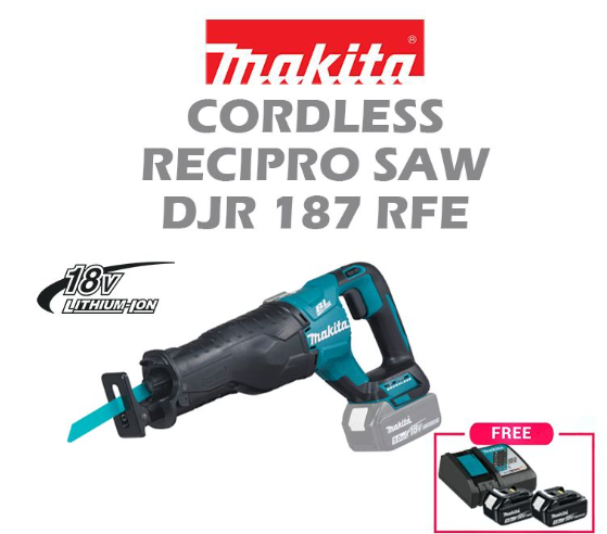 MAKITA CORDLESS RECIPRO SAW DJR187 RFE/Z
