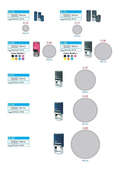 MAXSTAMP ROUND SELF-INKING STAMP C-30S DIA 30MM