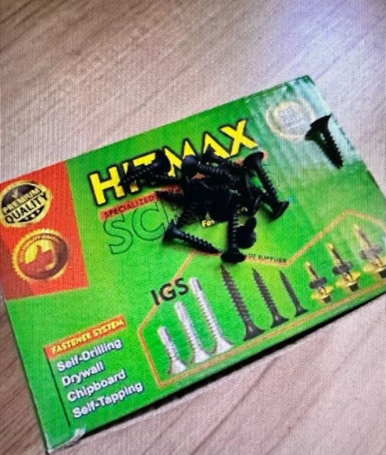 QS DRYWALL SCREW BLACK SCREWS SKRU HITAM 3/4" 800grm 1 box (1000PCS)