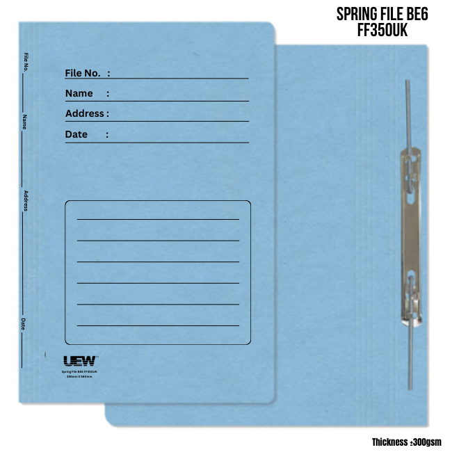 QP UEW Spring File BE6 FF350UK - Blue