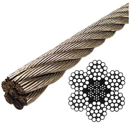 OEM *18MM 6 X 19 + IWRC x 15 MTR RHOL S/STEEL WIRE ROPE (AISI 304) WITH HOOK