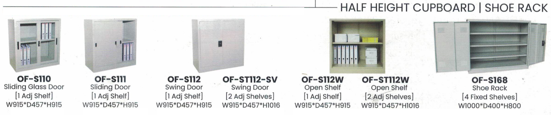 OFIS STEEL STORAGE HALF HEIGHT CUPBOARD / SHOE RACK