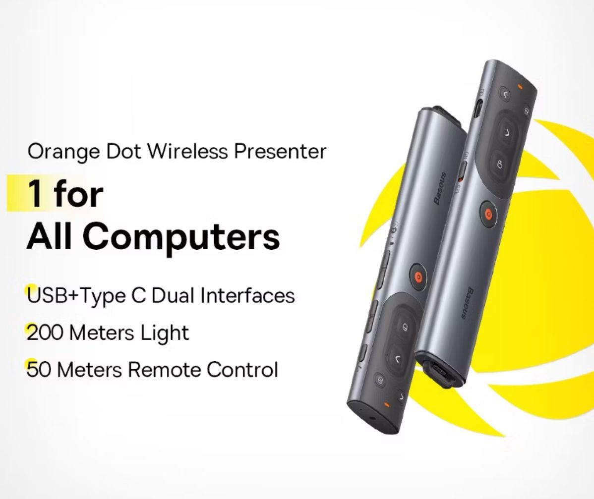 Baseus Presentation Remote Wireless Laser Pointer Presentation Slides PPT Remote Control Pointer Presenter