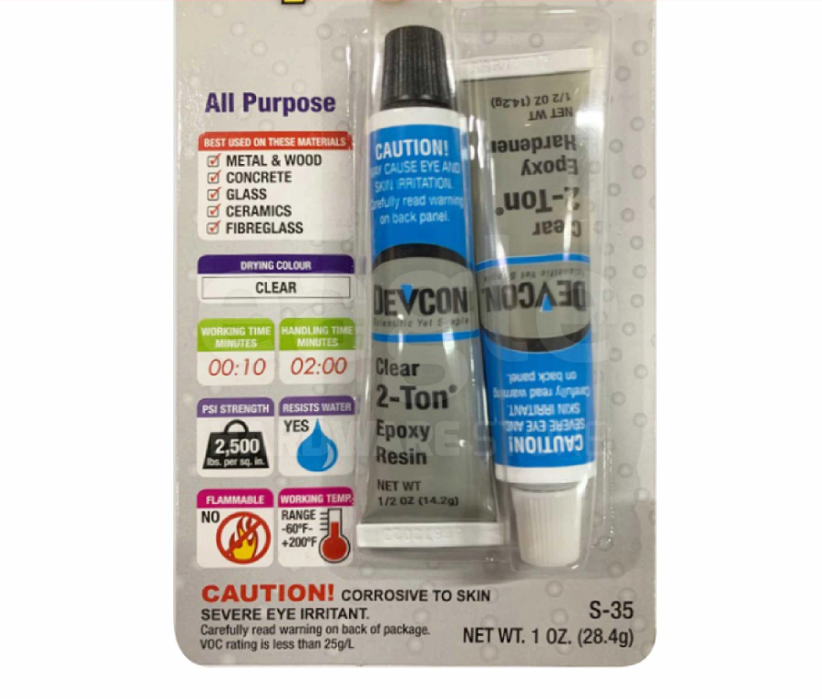 DEVCON S35 2 TON CLEAR EPOXY