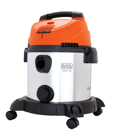 Black & Decker 20L Wet & Dry Cleaner(Stainless Steel)