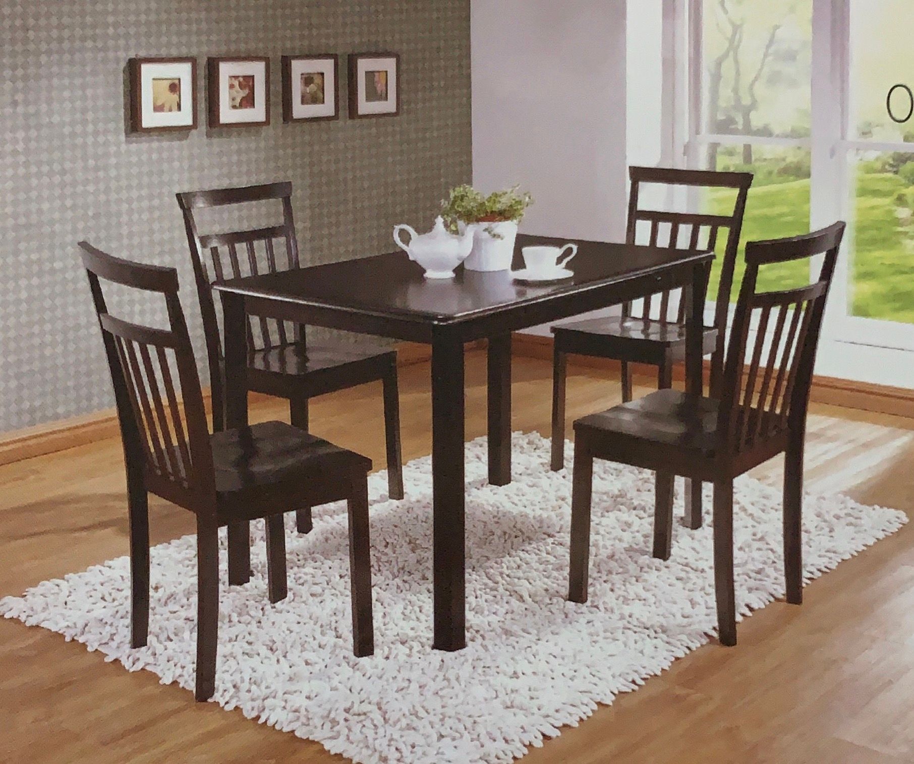 CLIO + TISHA Dining Set / MEJA MAKAN / 4 ORANG