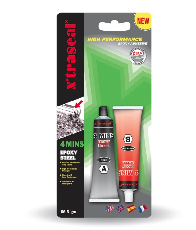 X'TRASEAL 4 MINUTES STEEL EPOXY 17ML X 2
