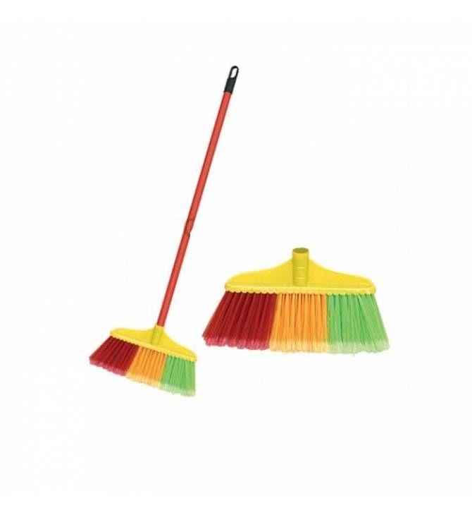 QS Broom with handle Steel 4"