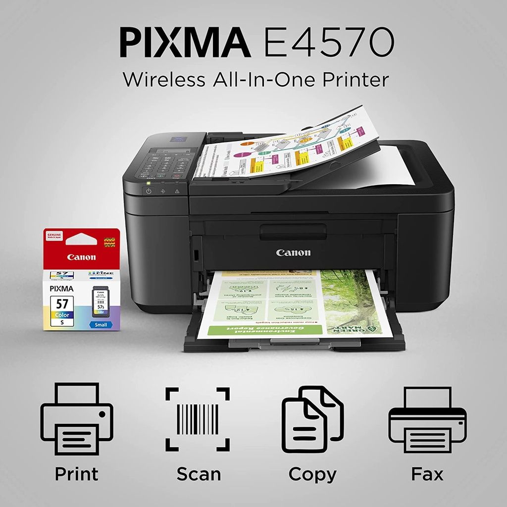 CANON E4570 WIRELESS ALL IN ONE COLOR INKJET WIFI PRINTER