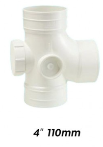 ATKC UPVC Fittings Equal Single Branch I/O 4" (110MM)