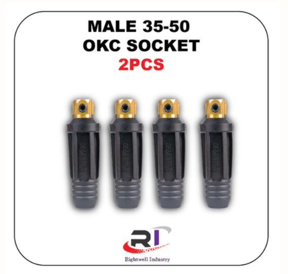 RIGHTWELL WELDING OKC MALE 35-50 13.9MM SOCKET 2PCS
