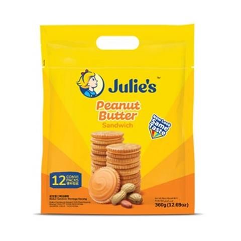 JULIES SANDWIC MENTEGA KACANG 12 PACKETS X 360G PEANUT BUTTER SANDWICH