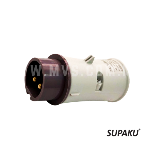 M-SAFE SUPAKU CEE 16A 2P 20-25V (24V) IP44 PURPLE PLUG / PURPLE SOCKET / WALL SOCKET UNGGU / INDUSTRIAL PLUG UNGGU LAMPU