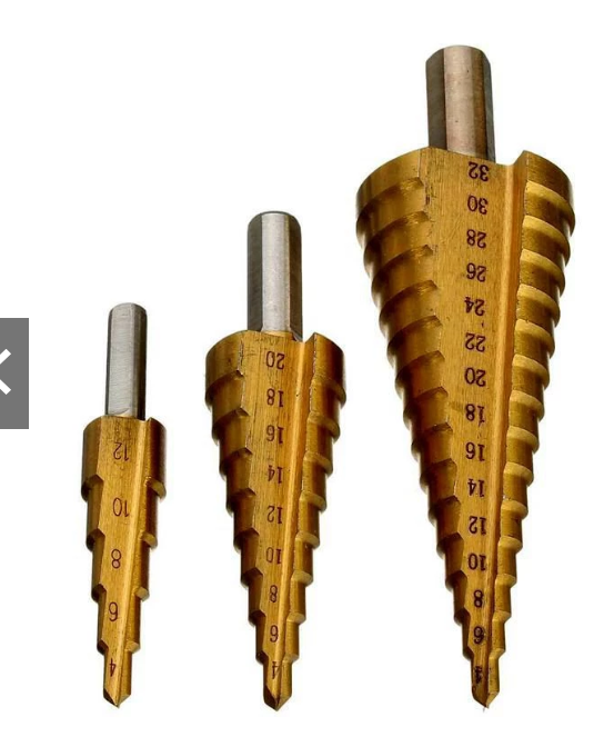 3pcs HSS Step Drill Bit Set 4-32mm 4-20mm 4-12mm Straight Groove Step Drill Bit Titanium Coated Wood Metal Hole Cutter Core