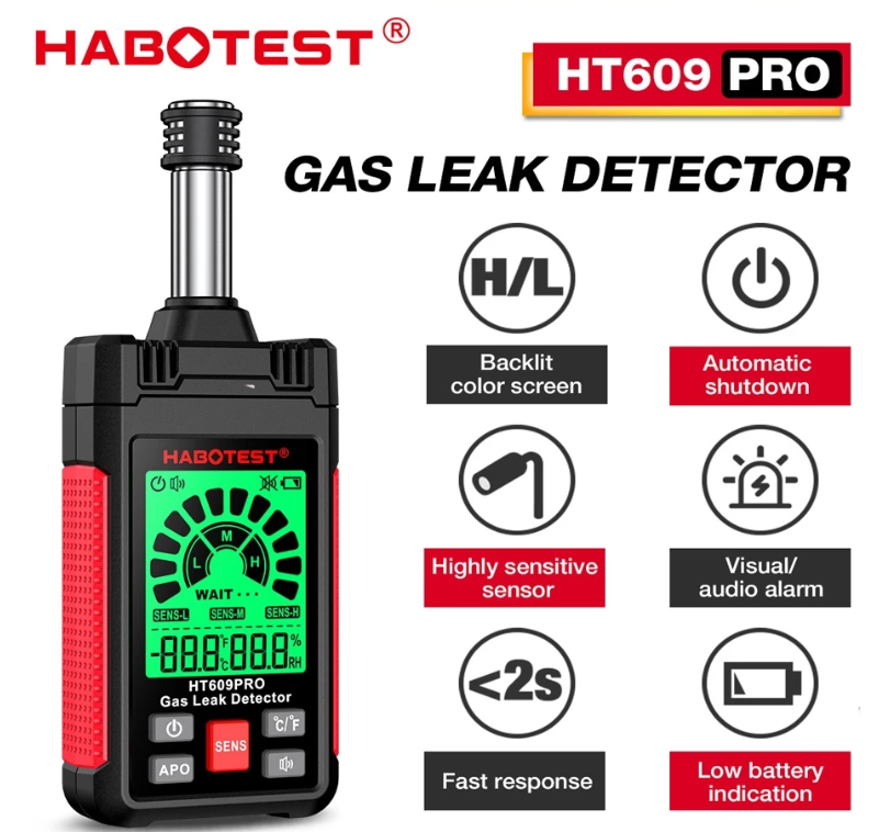 HABOTEST HT609 PRO GAS LEAK TEMPERATURE AND HUMIDITY DETECTION