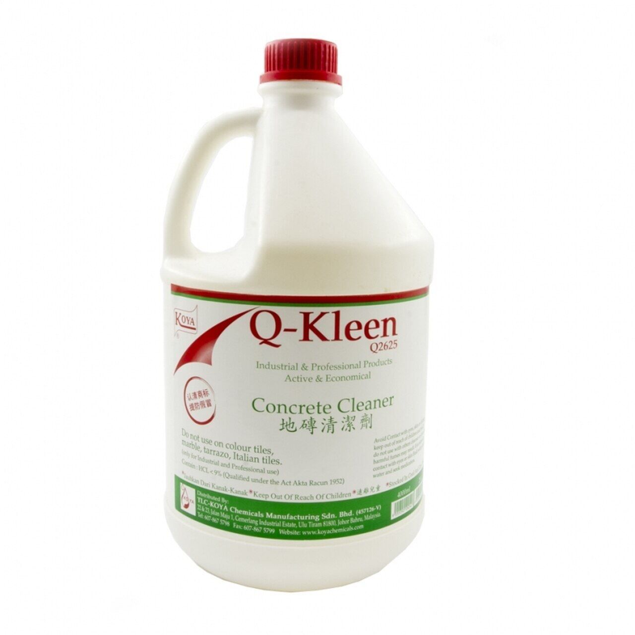KOYA 4000ML CONCRETE Mosaic Cleaner Acid Cement Marble Tiles Floor Wall