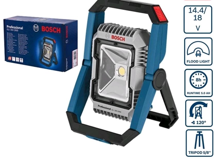BOSCH Professional GLI 18V-1900 Solo Cordless Torch LED Work Light